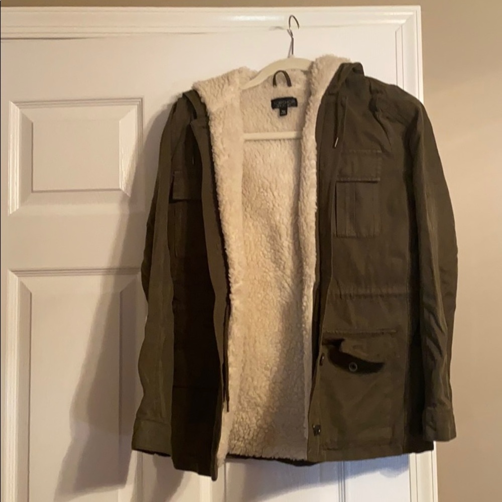 Topshop Army Green Jacket
